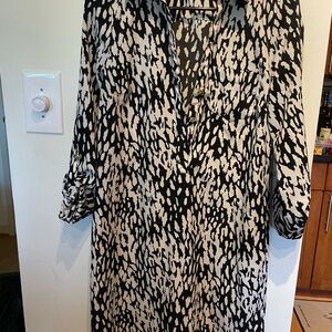 Black and White Patterned Dress